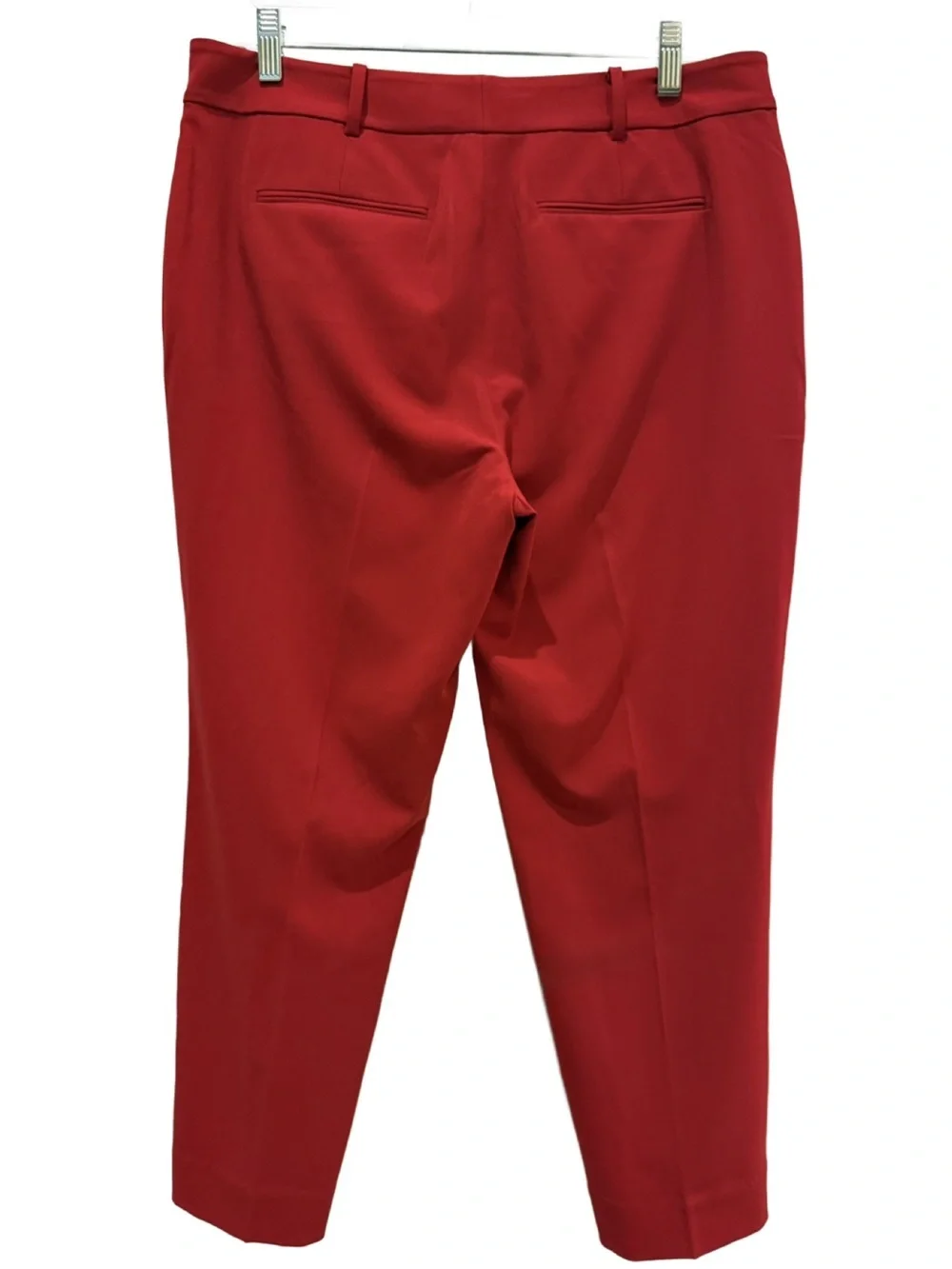 Michael Kors Red Cropped Tapered High-Rise Ankle Pants. 10P
